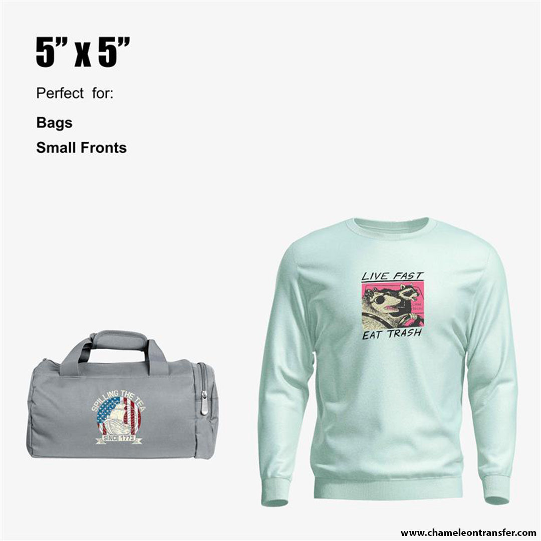 Grey small air bag and light mint green sweatshirt for mens, size marked as 5"x5"
